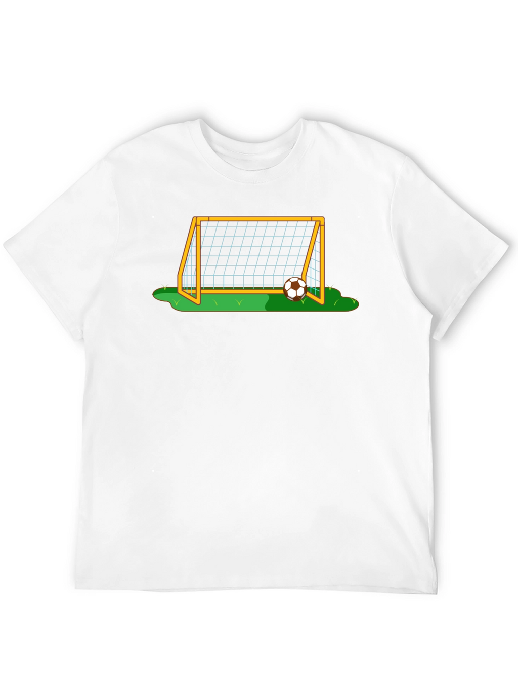 Soccer Goal Graphic Tee - Black Cotton T-Shirt