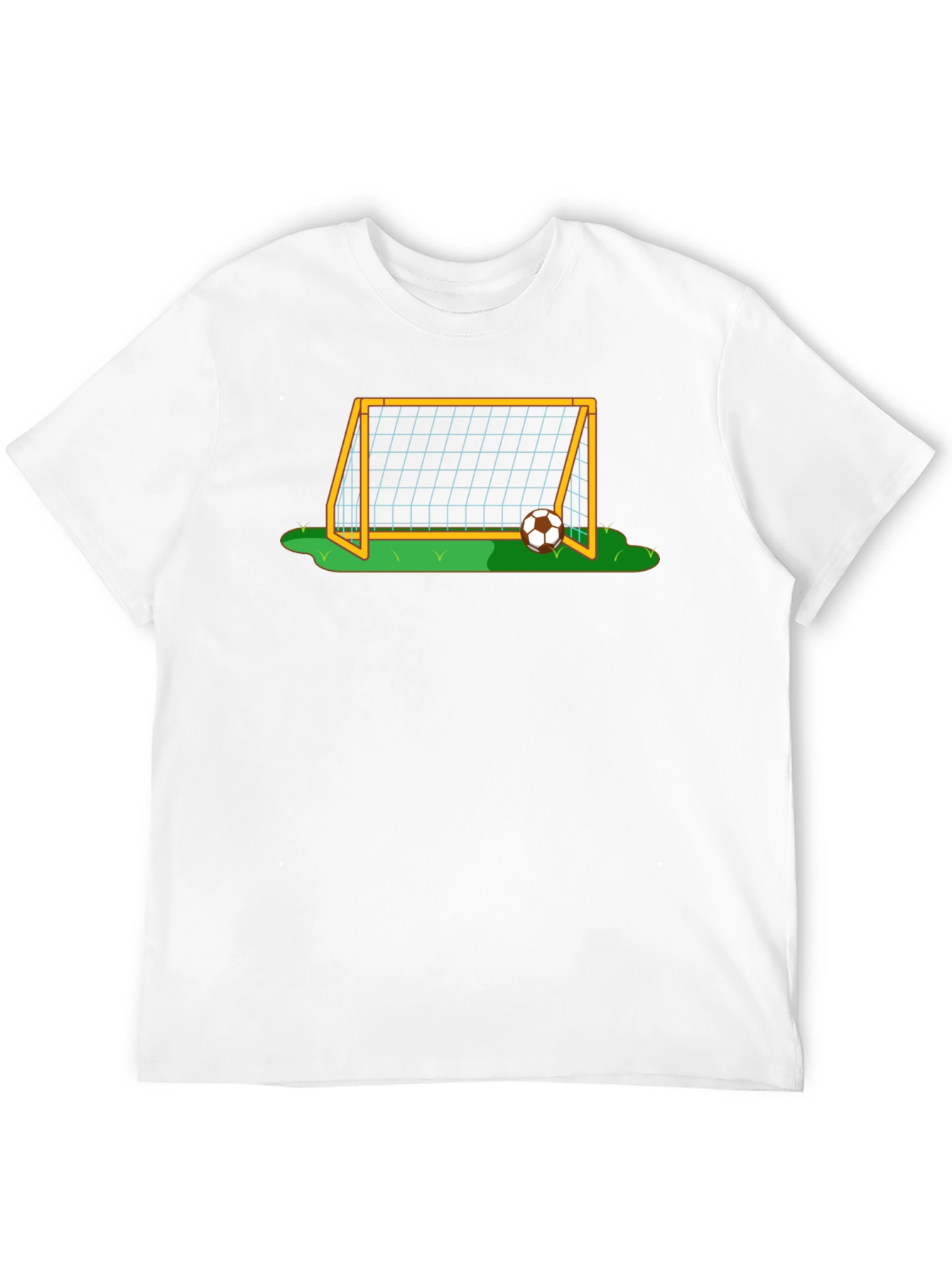 Soccer Goal Graphic Tee - Black Cotton T-Shirt