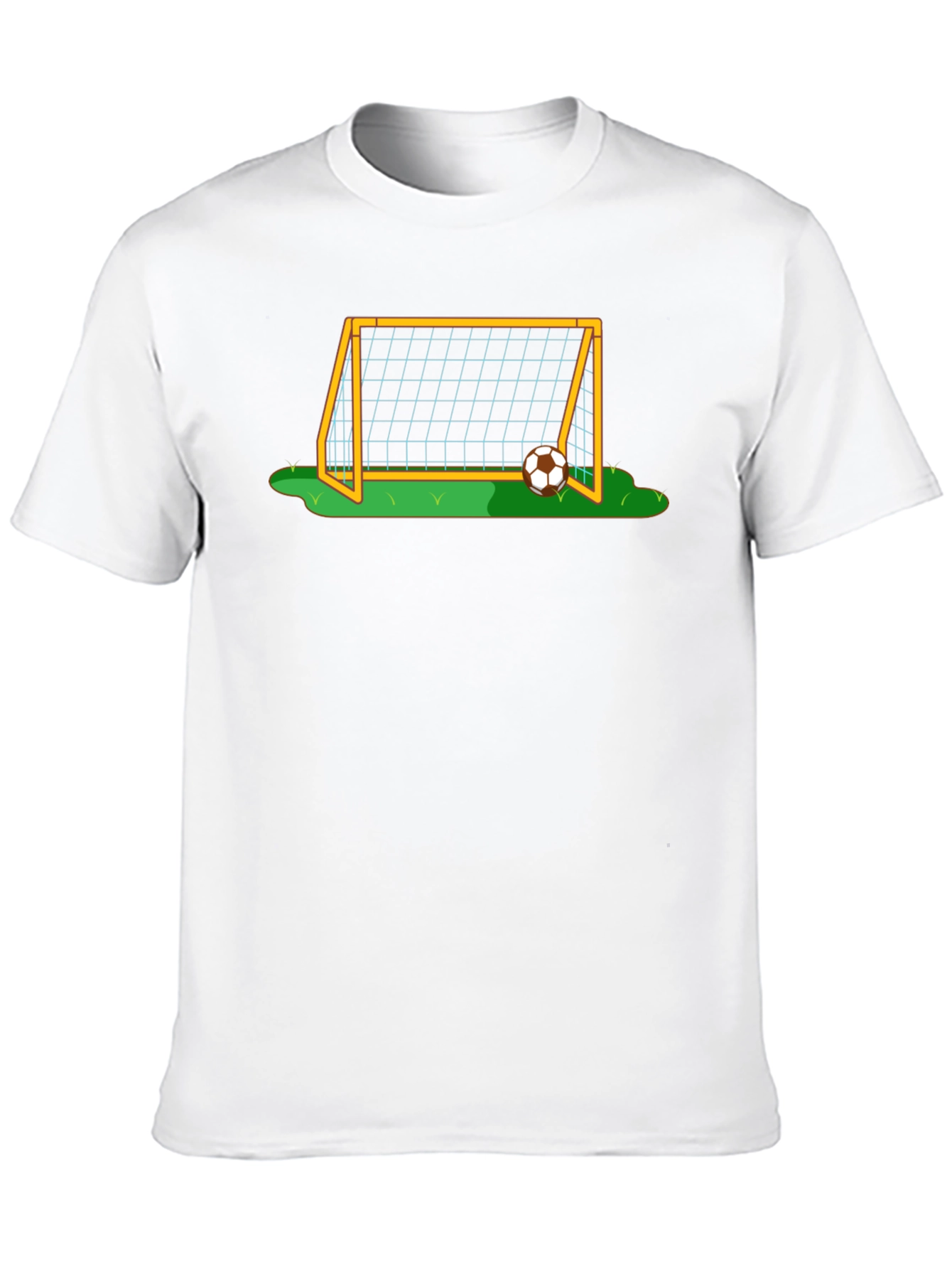 Soccer Goal Graphic Tee - Black Cotton T-Shirt