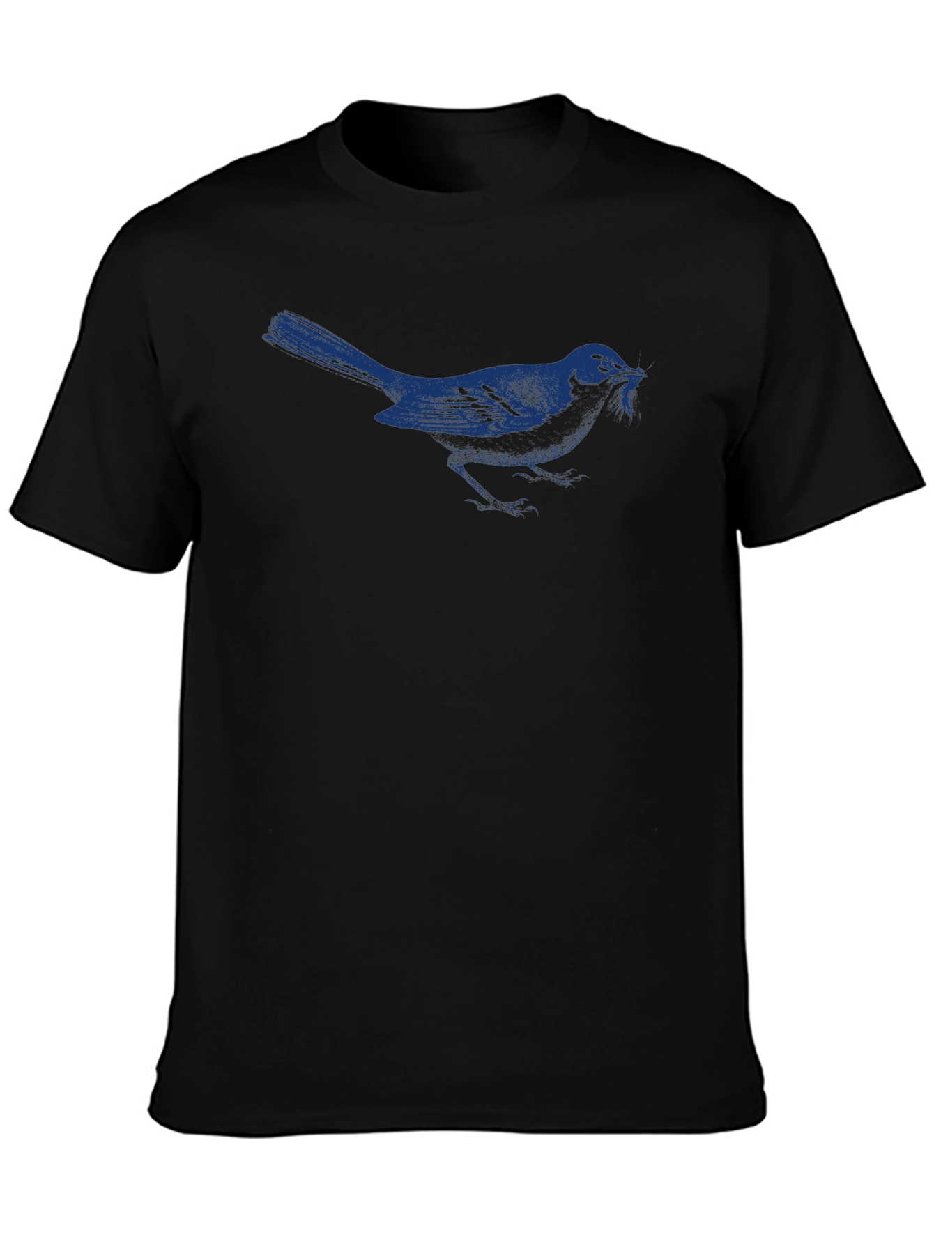 Bluebird Graphic Tee - Black Cotton T-Shirt