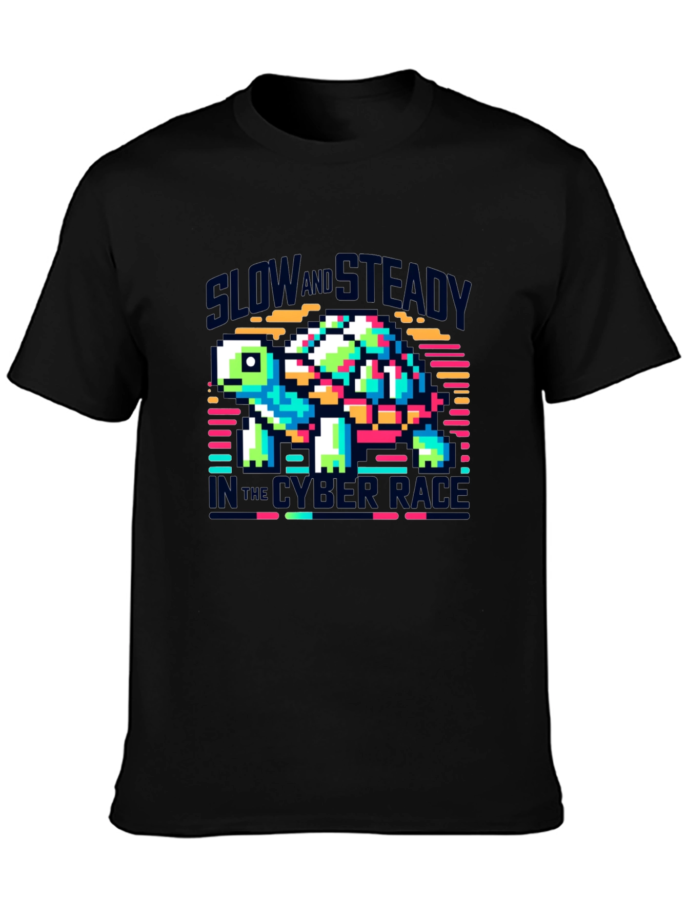 Slow and Steady Cyber Race Turtle T-Shirt