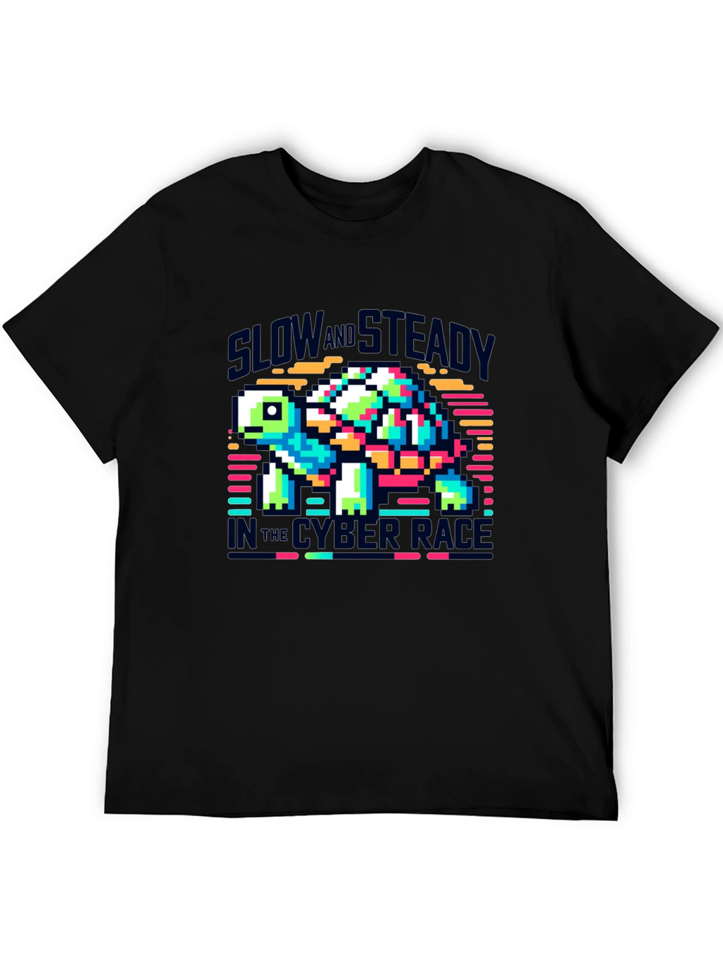 Slow and Steady Cyber Race Turtle T-Shirt
