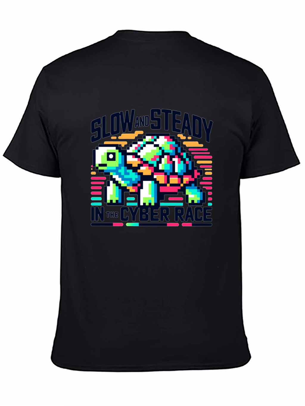 Slow and Steady Cyber Race Turtle T-Shirt