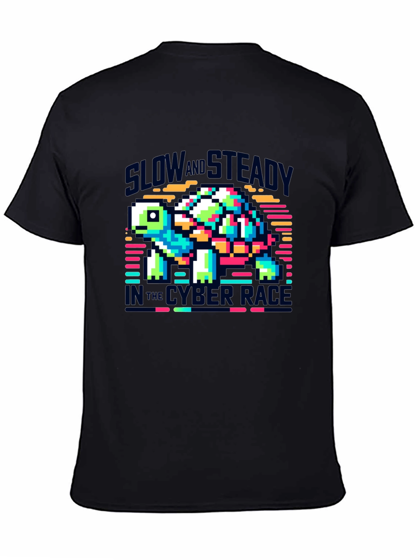 Slow and Steady Cyber Race Turtle T-Shirt