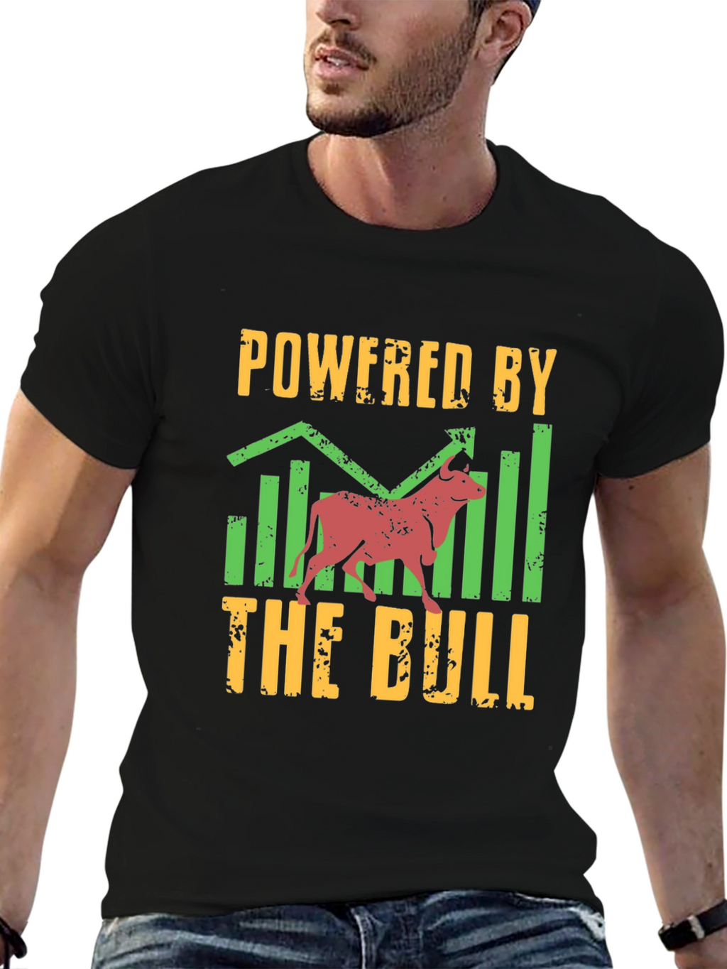Powered by the Bull Black Graphic T-Shirt
