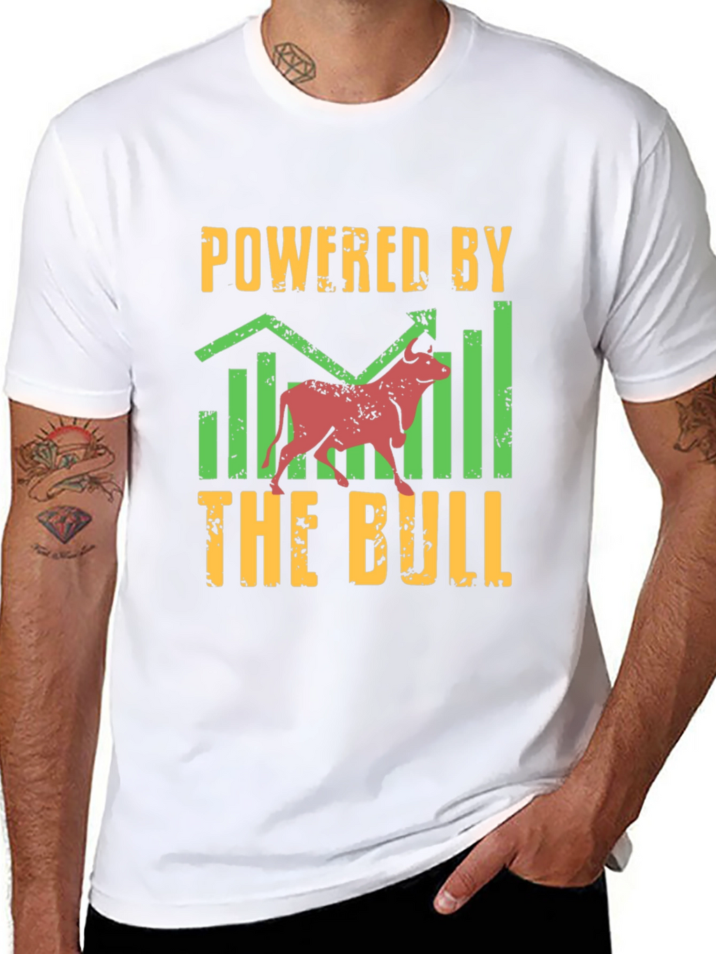 Powered by the Bull Black Graphic T-Shirt