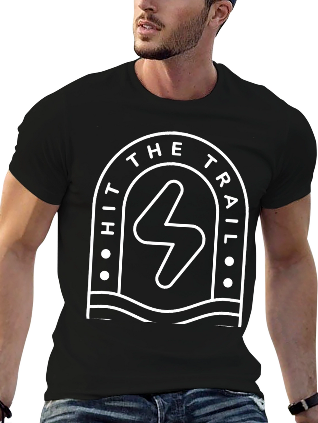 Hit The Trail T-Shirt - Black Adventure Tee