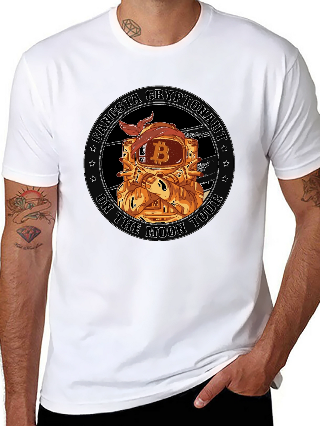 Gangsta Cryptonaut Bitcoin T-Shirt
