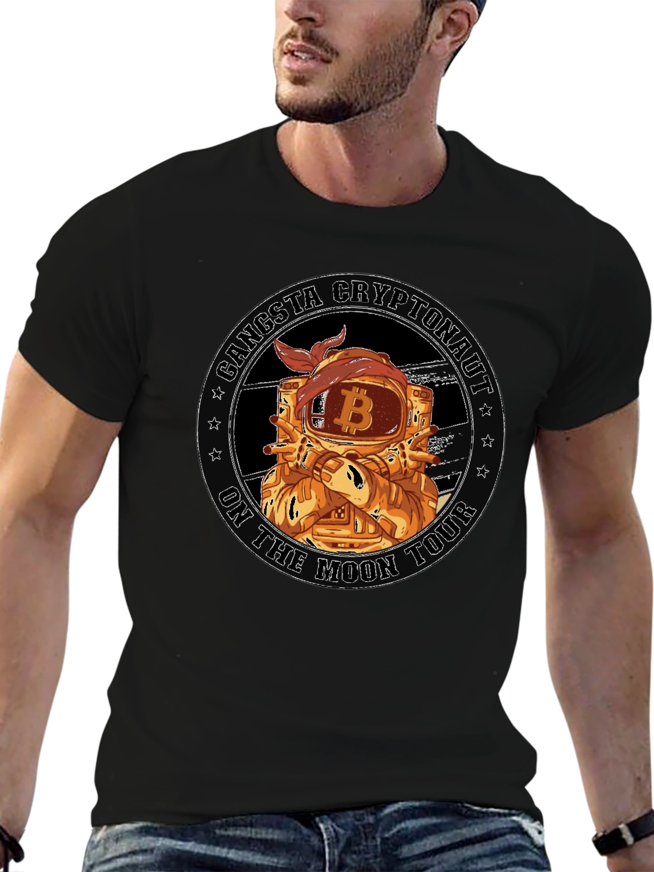 Gangsta Cryptonaut Bitcoin T-Shirt