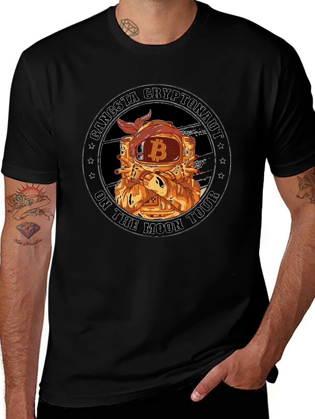 Gangsta Cryptonaut Bitcoin T-Shirt