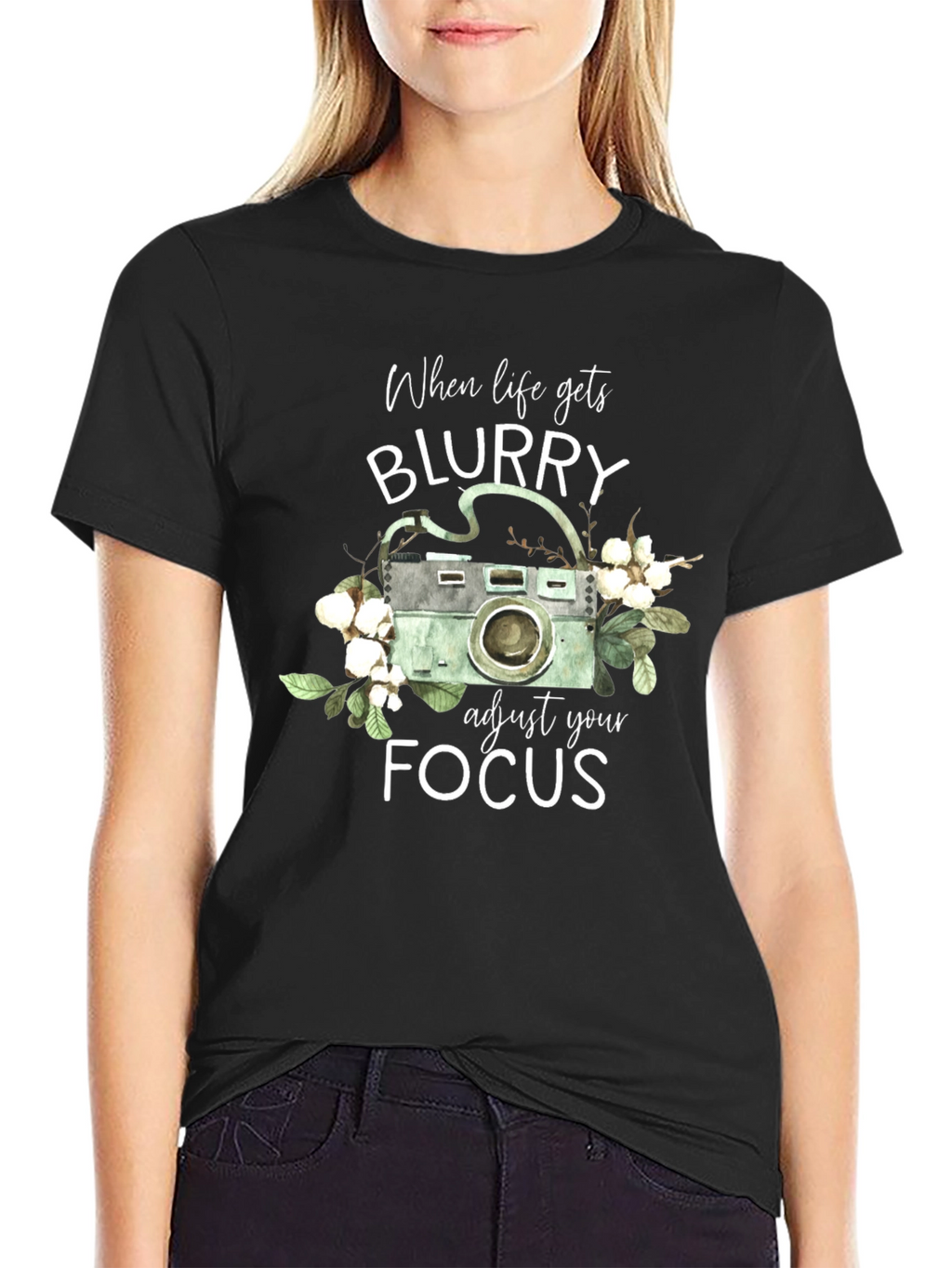 Blurry Focus Camera Graphic T-Shirt