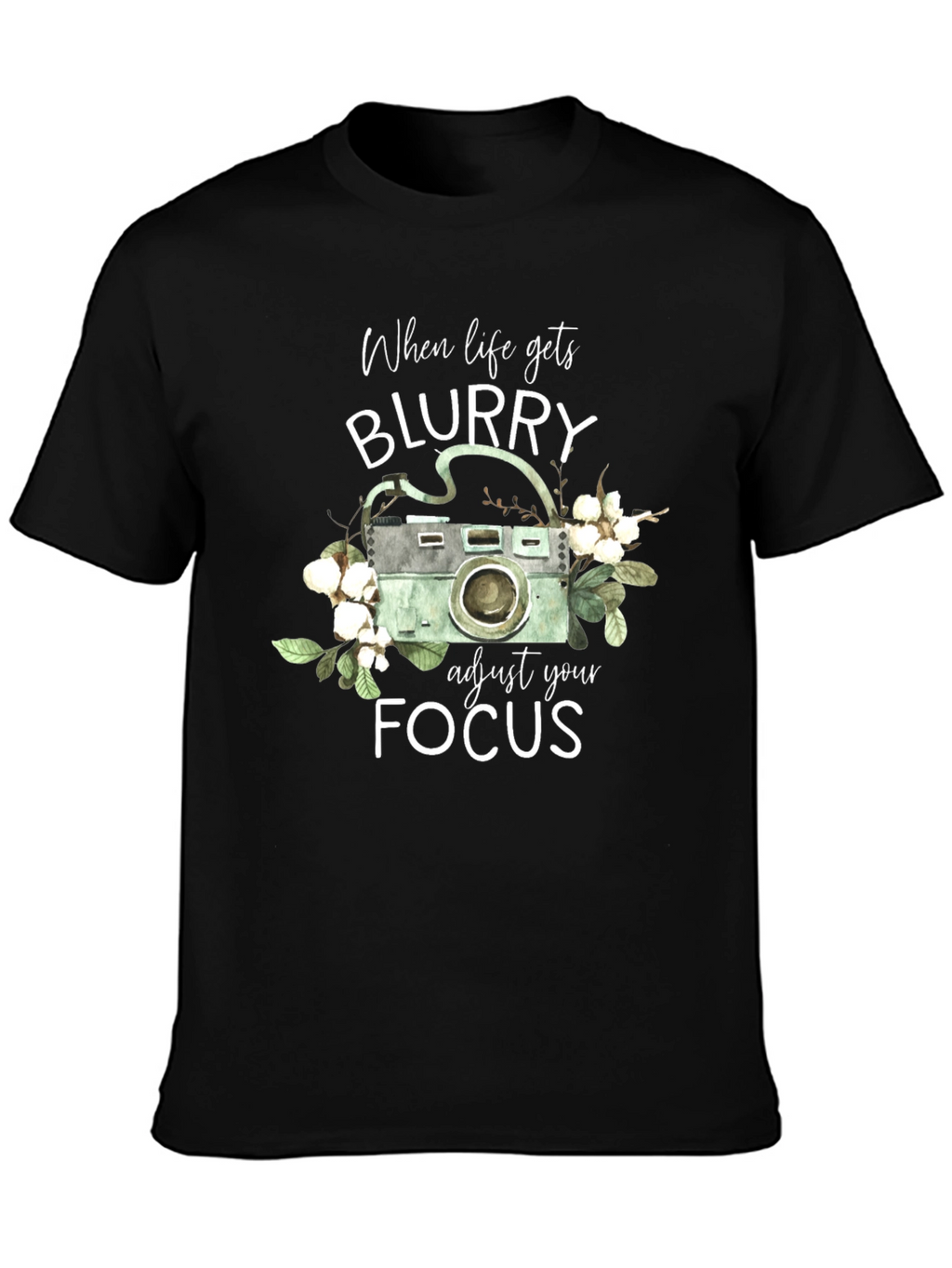 Blurry Focus Camera Graphic T-Shirt