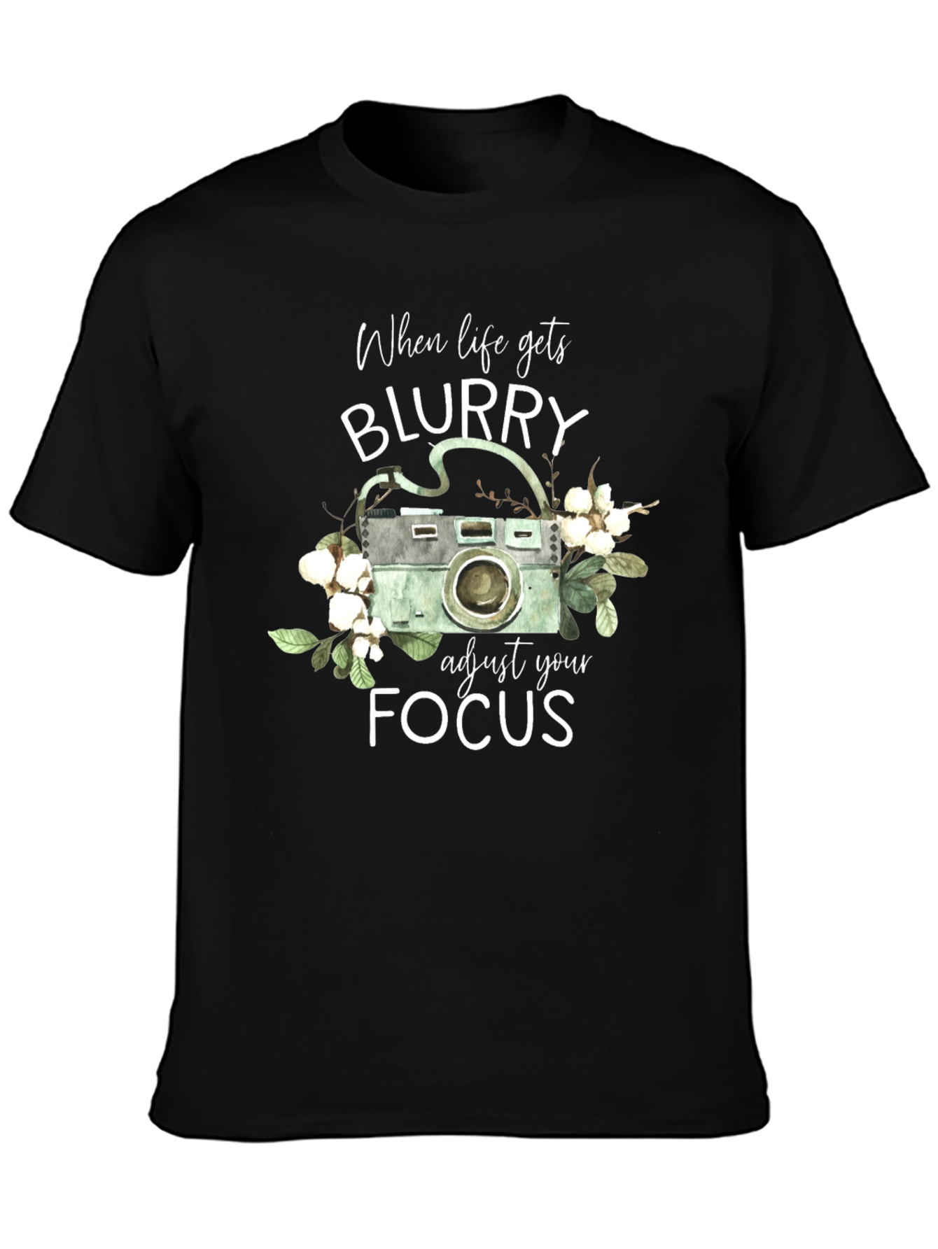 Blurry Focus Camera Graphic T-Shirt