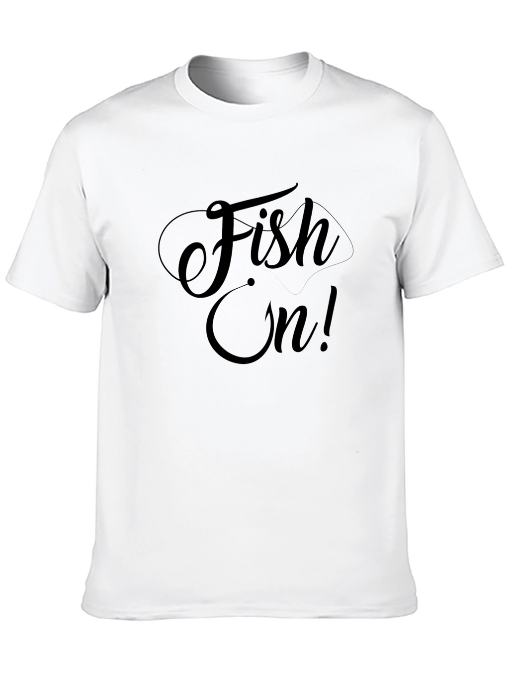 Fish On! Mens Black Graphic T-Shirt