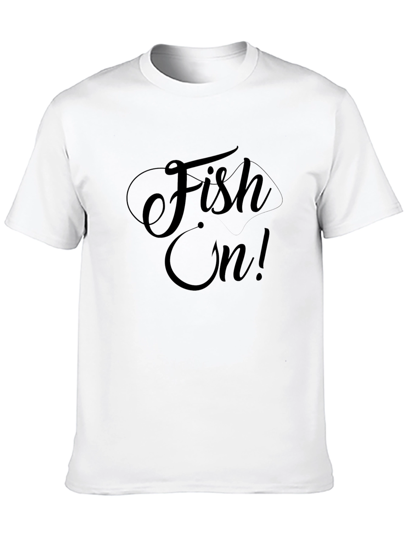 Fish On! Mens Black Graphic T-Shirt
