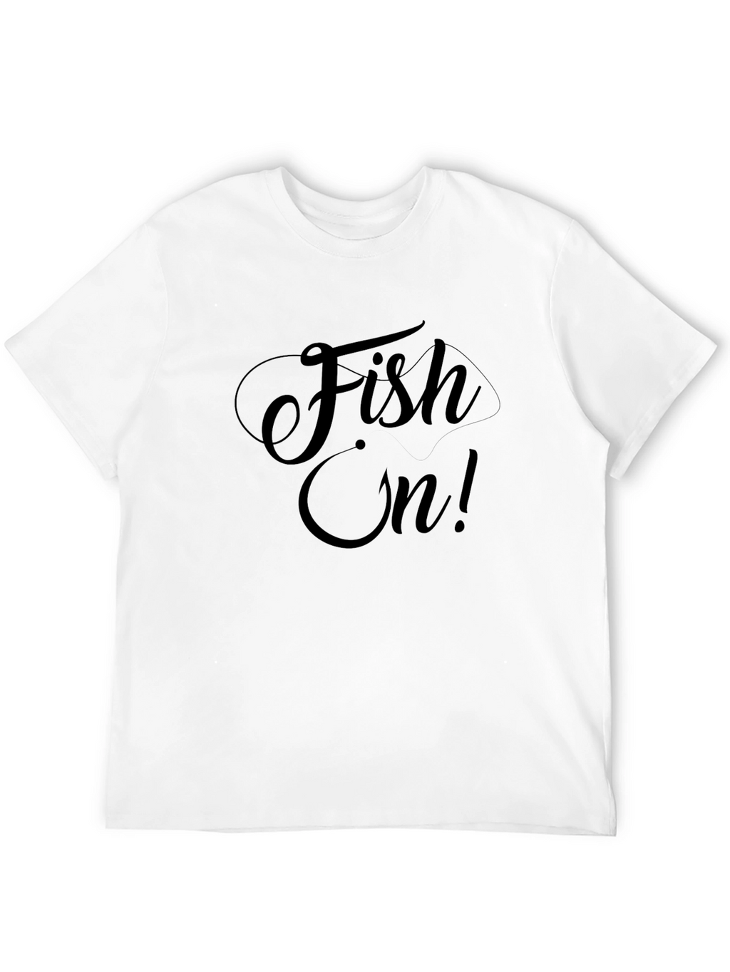 Fish On! Mens Black Graphic T-Shirt