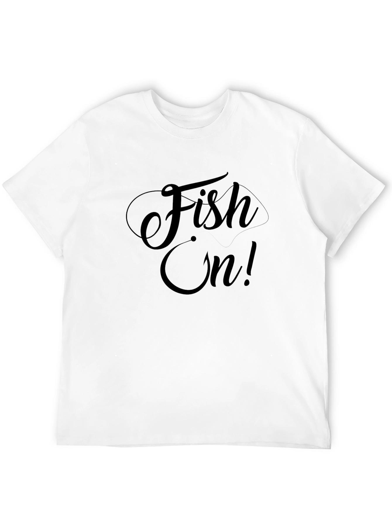 Fish On! Mens Black Graphic T-Shirt