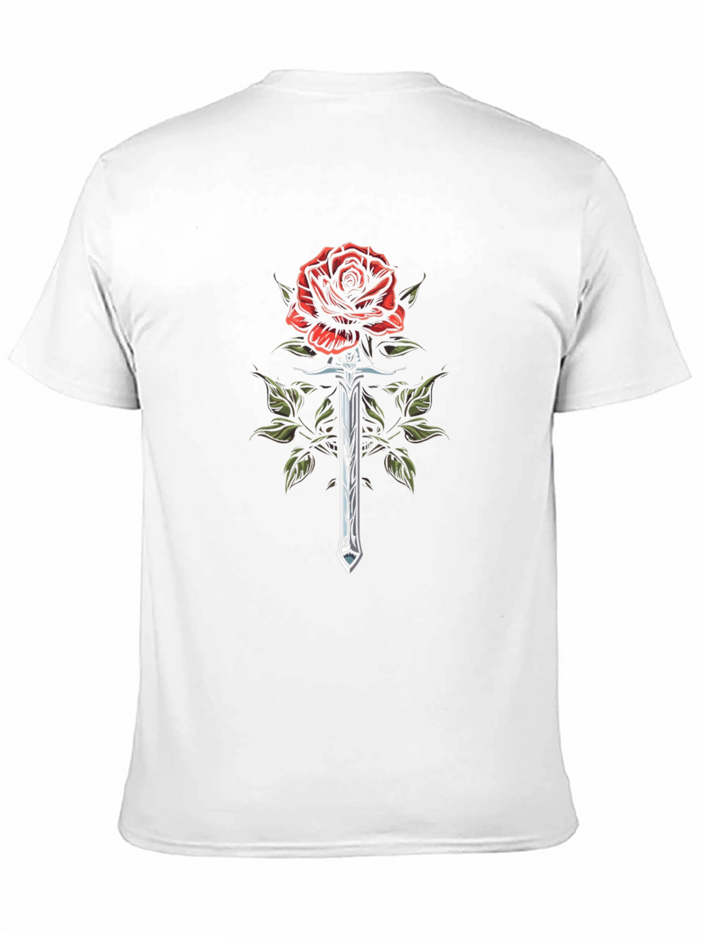 Rose & Sword Graphic T-Shirt - Black