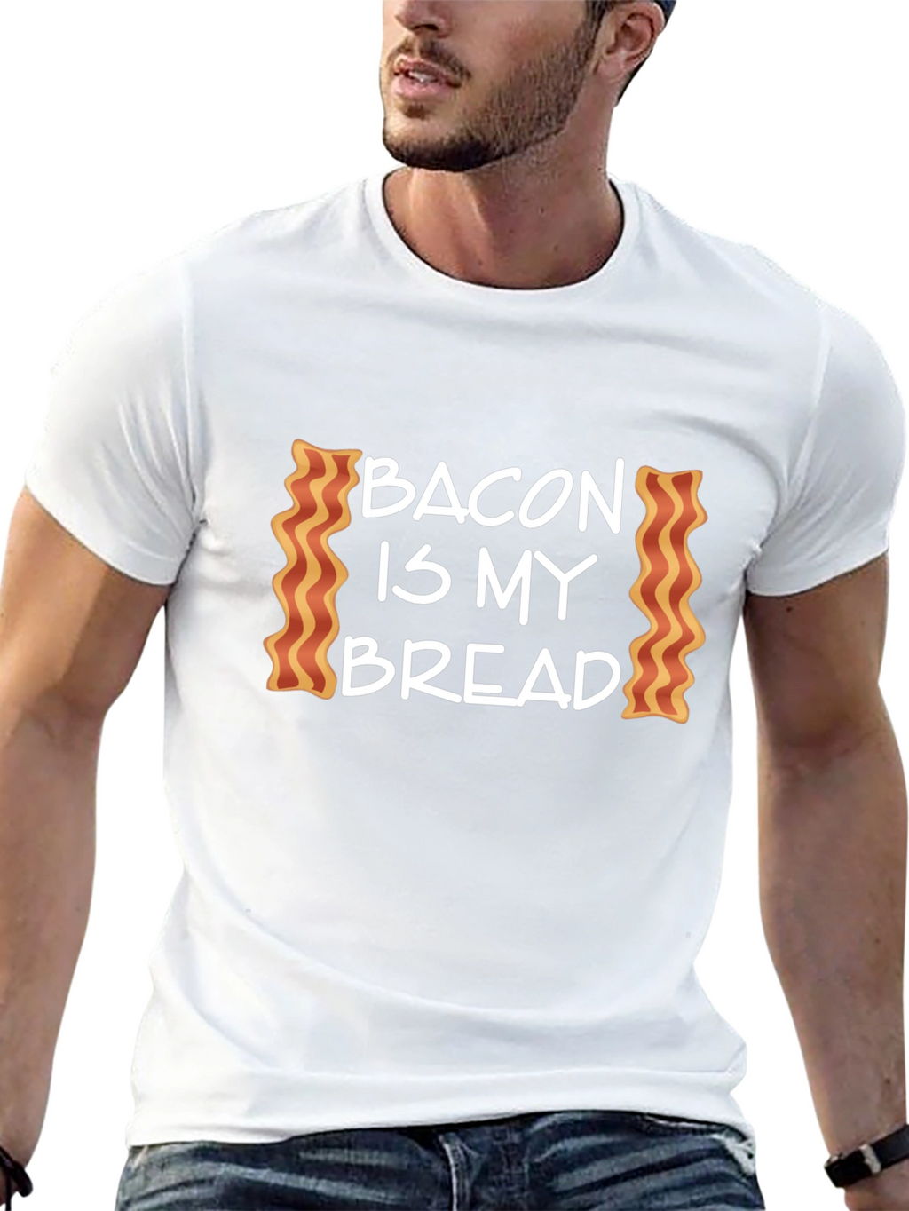 Bacon is My Bread Graphic Tee - Black T-Shirt