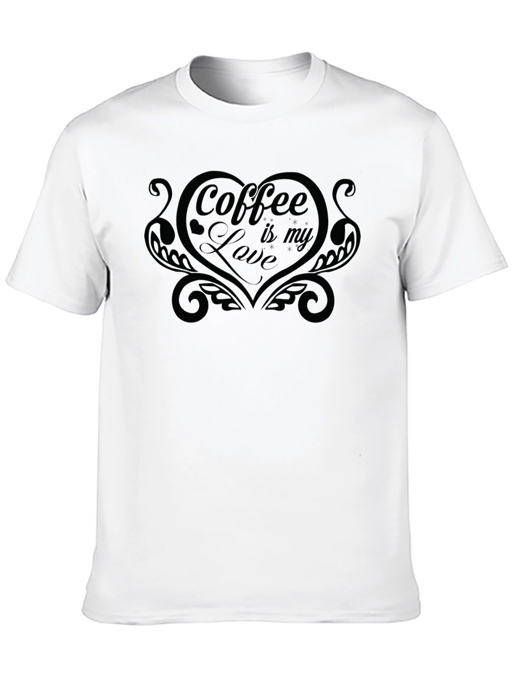 Coffee is My Love Graphic T-Shirt - Black