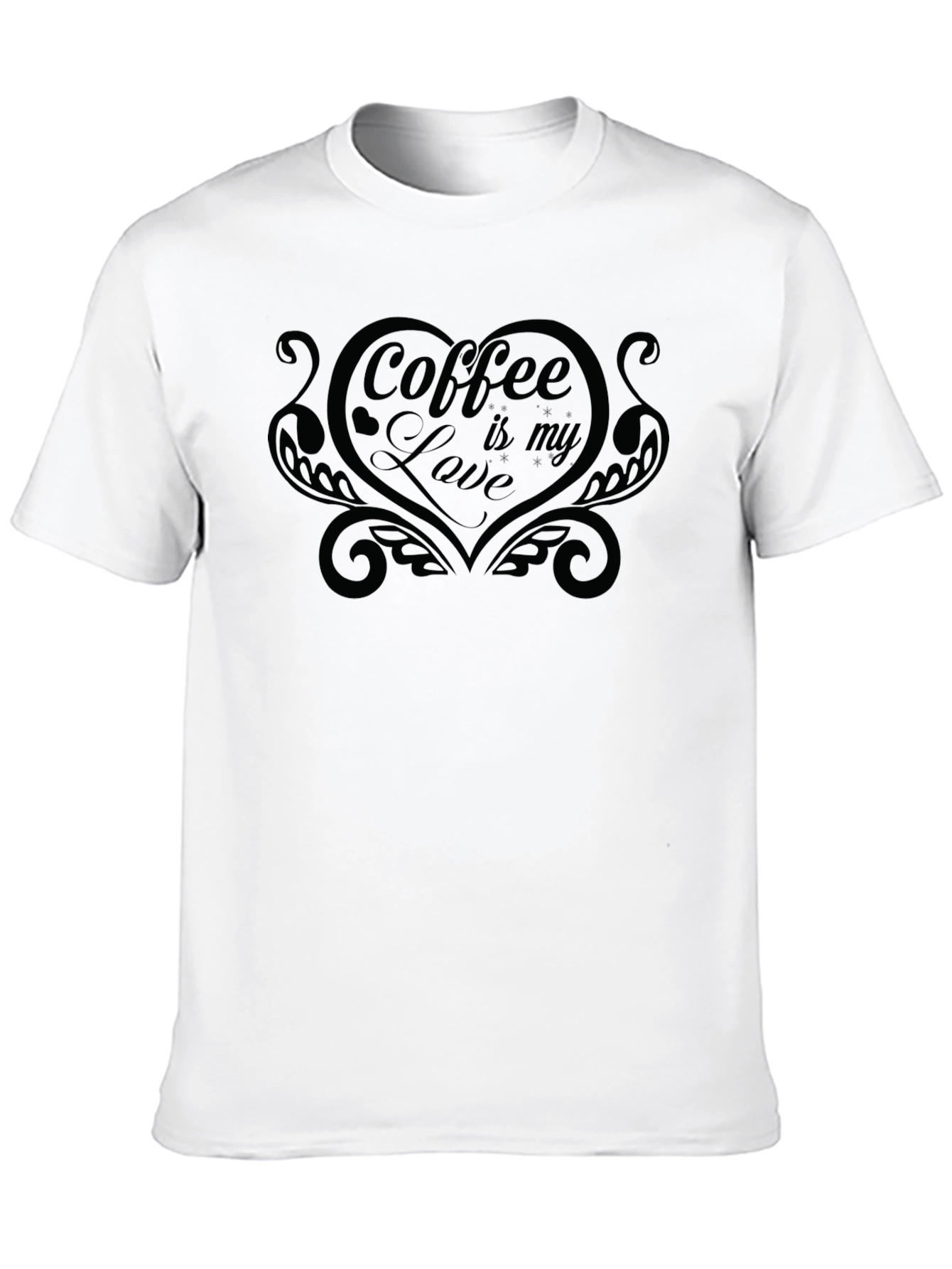 Coffee is My Love Graphic T-Shirt - Black