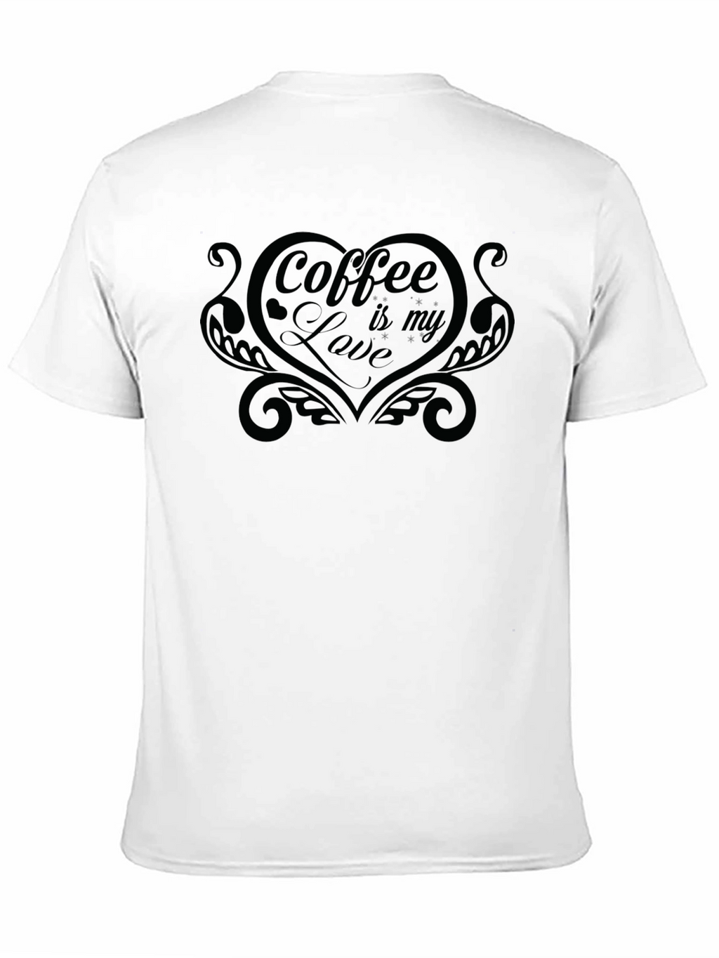Coffee is My Love Graphic T-Shirt - Black