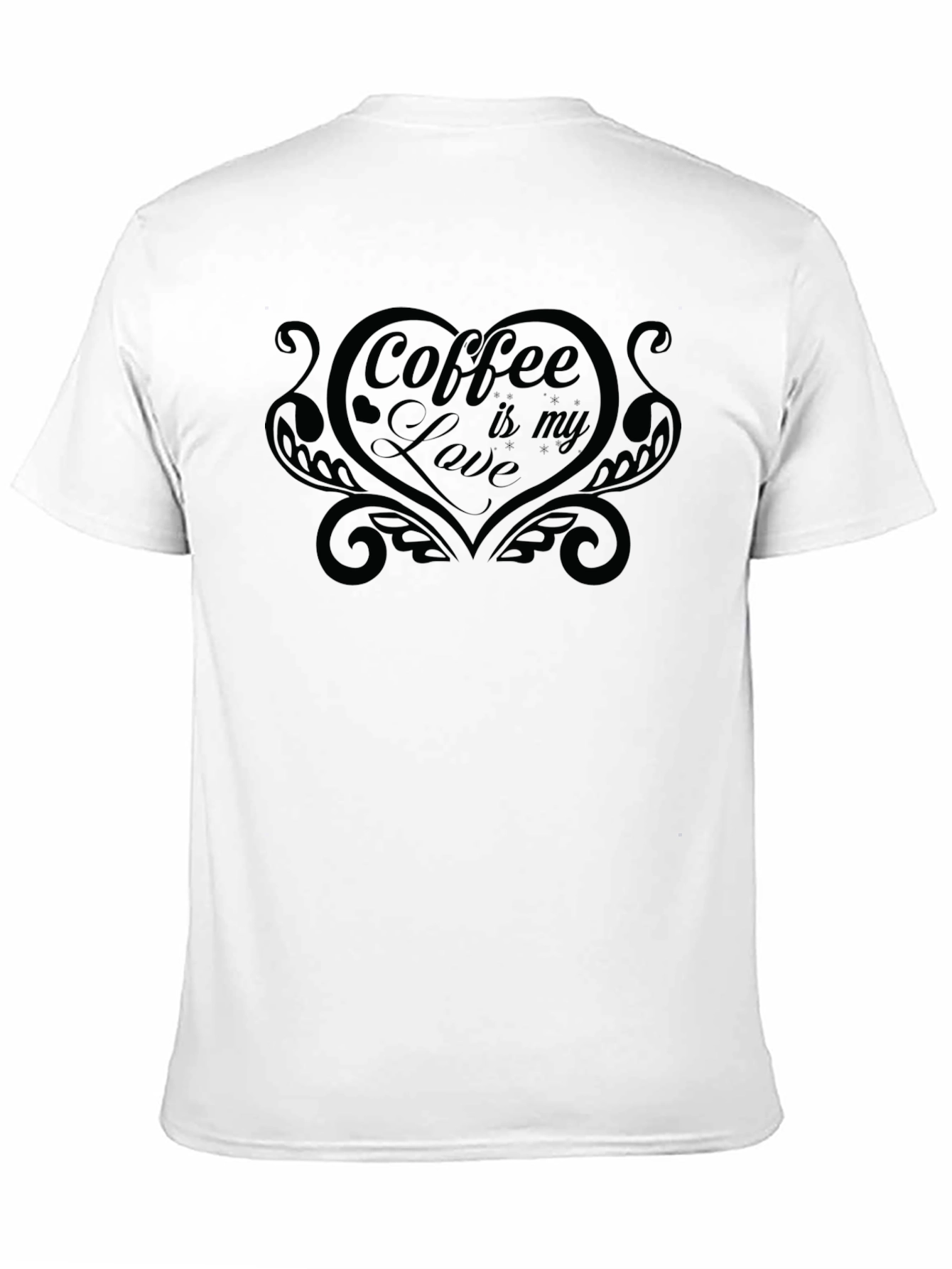 Coffee is My Love Graphic T-Shirt - Black