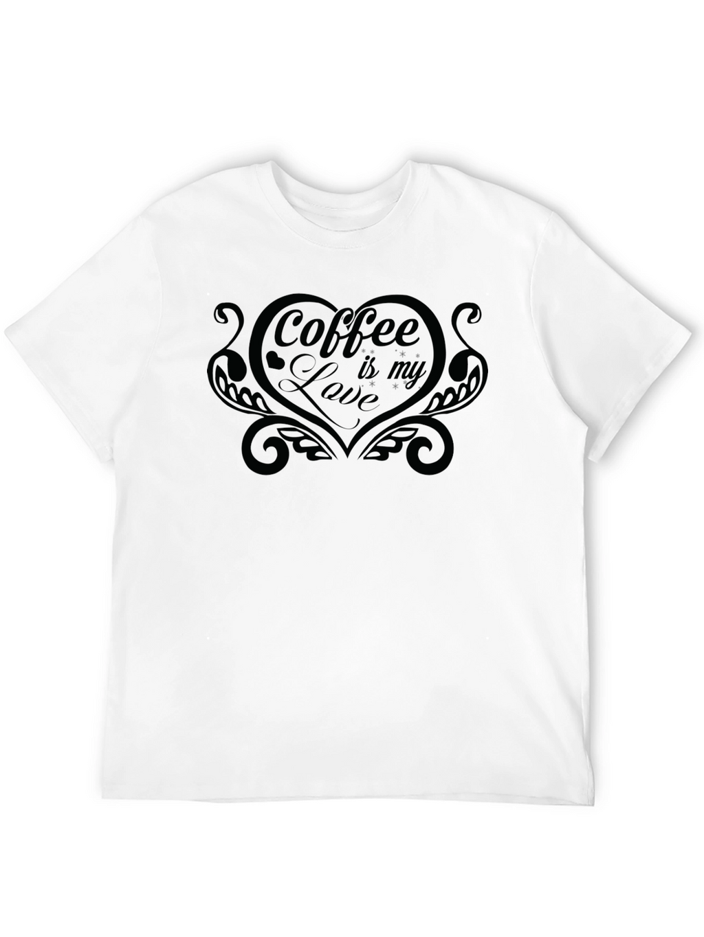 Coffee is My Love Graphic T-Shirt - Black