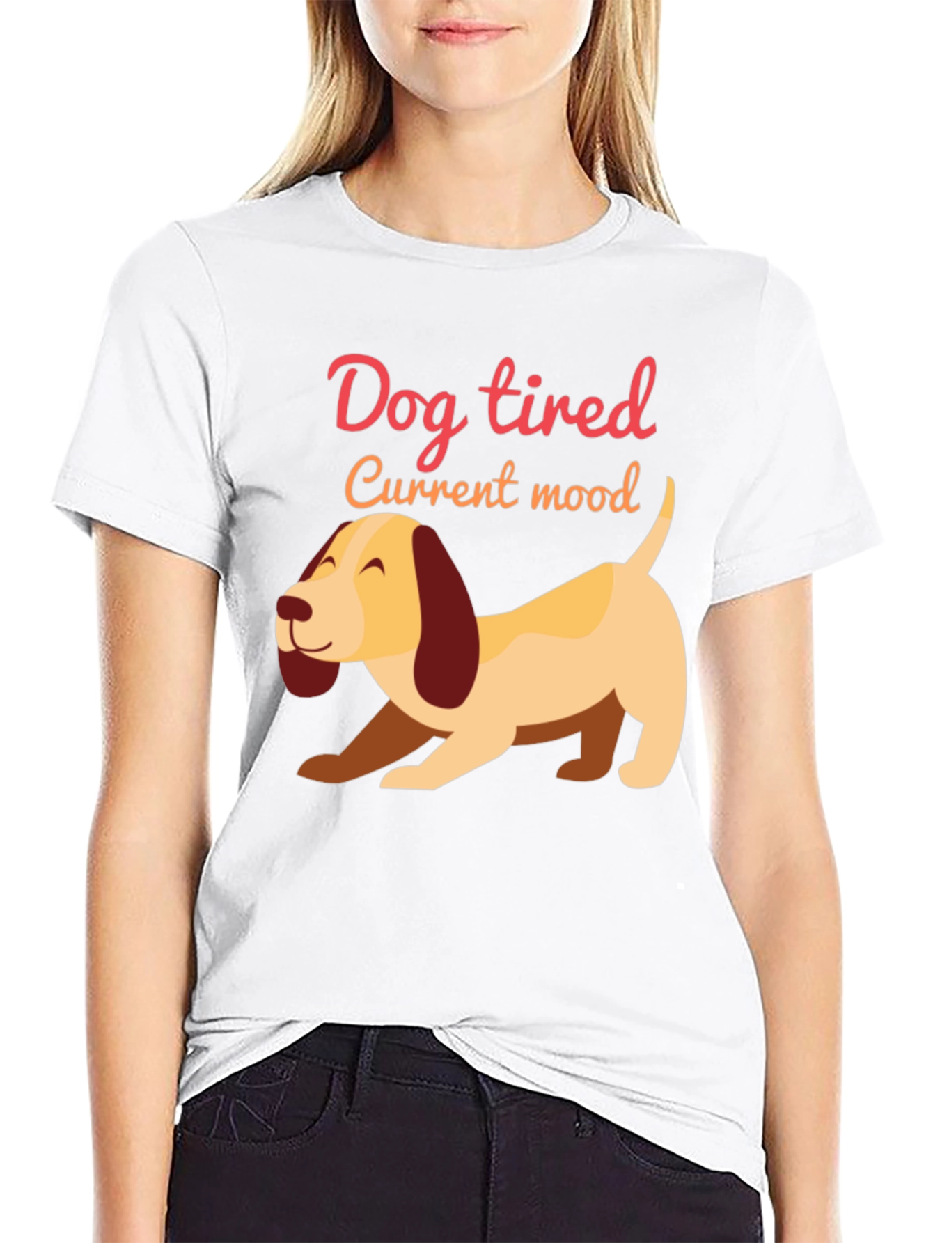 Dog Tired T-Shirt - Funny Current Mood Tee