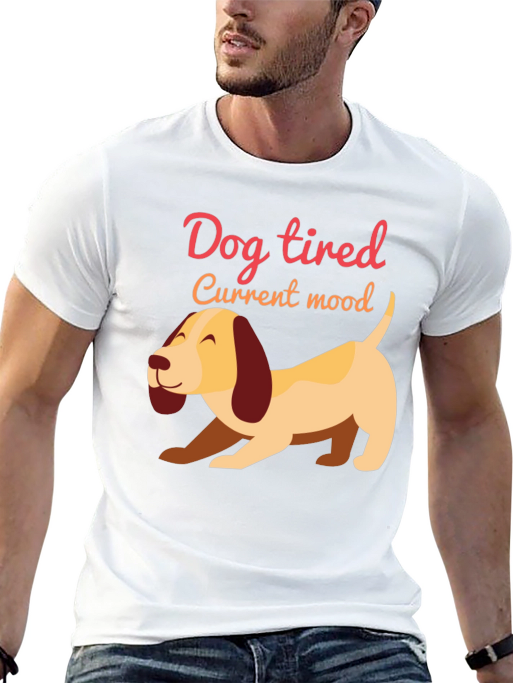 Dog Tired T-Shirt - Funny Current Mood Tee