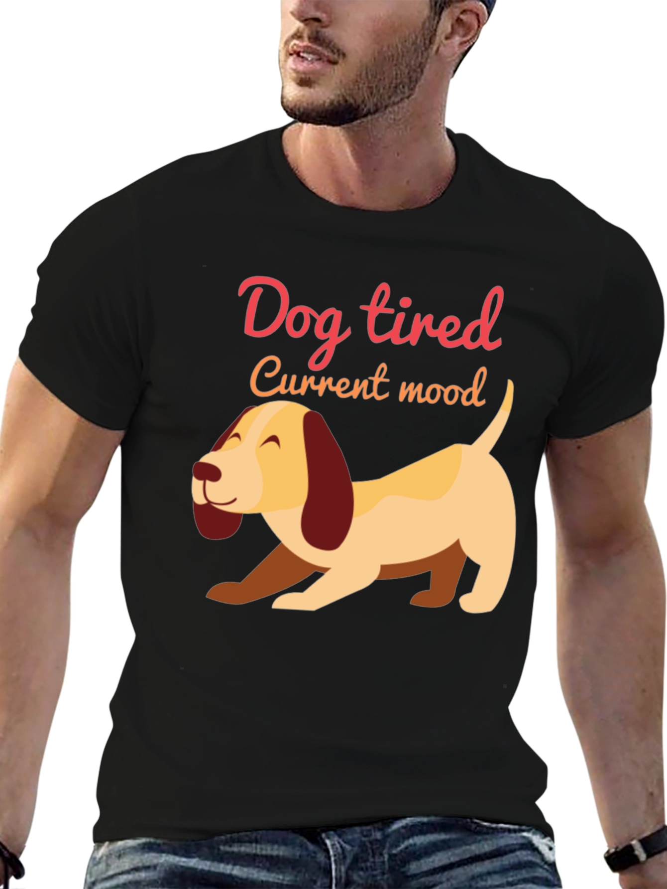 Dog Tired T-Shirt - Funny Current Mood Tee