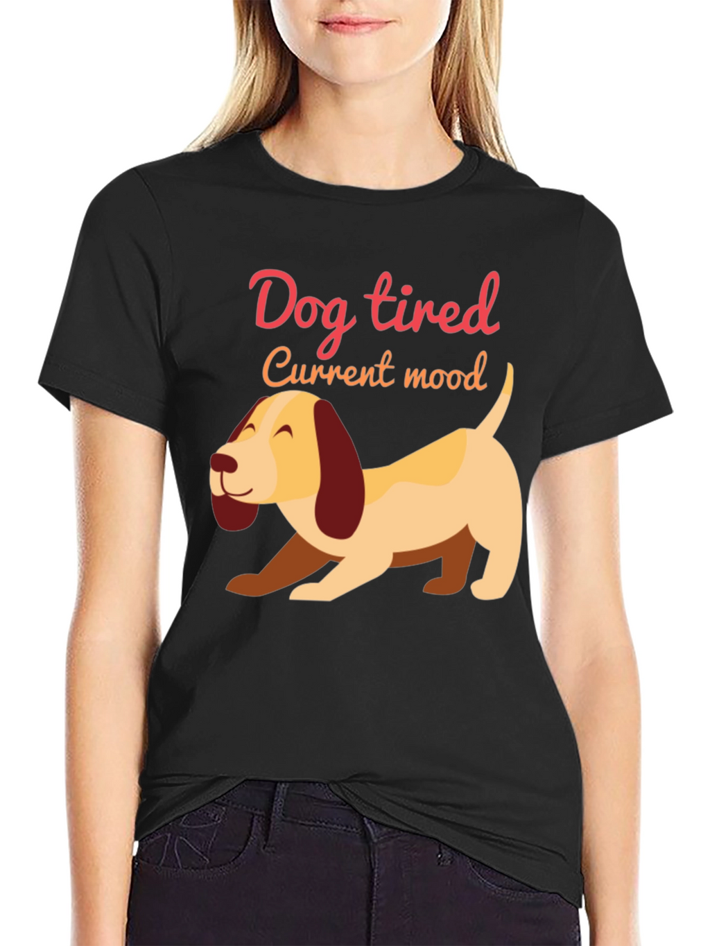 Dog Tired T-Shirt - Funny Current Mood Tee