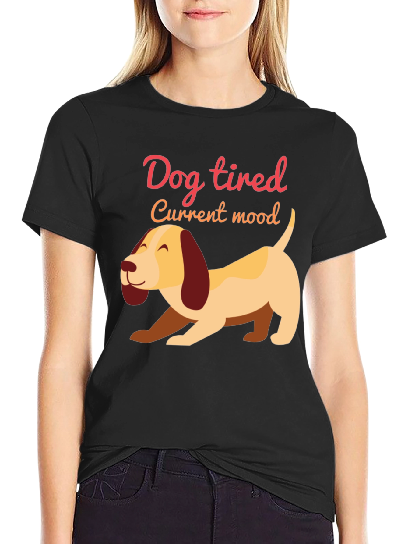 Dog Tired T-Shirt - Funny Current Mood Tee
