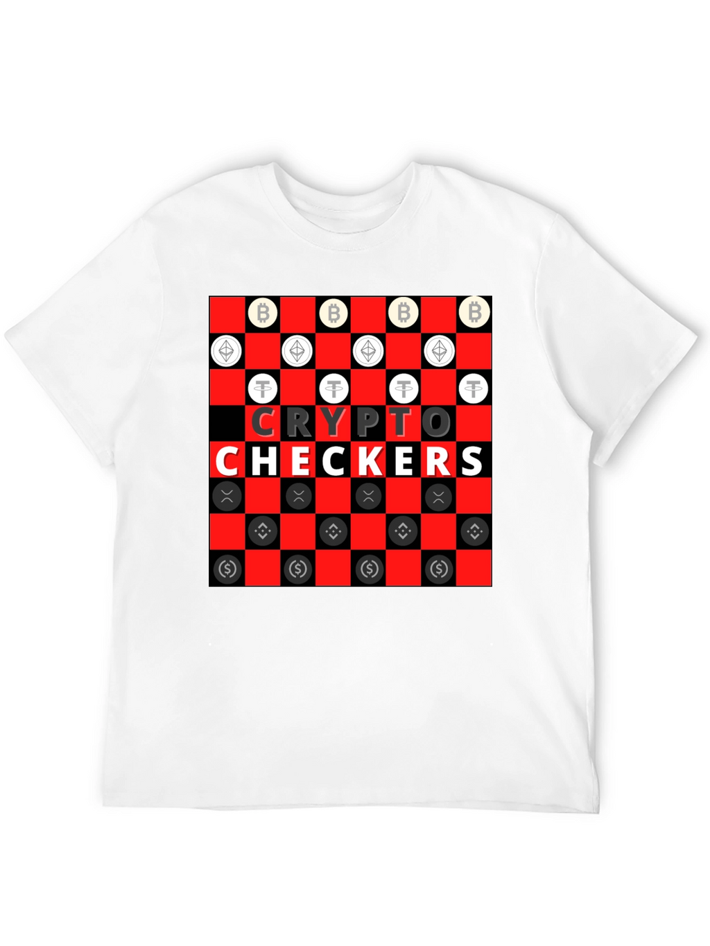 Crypto Checkers Graphic T-Shirt