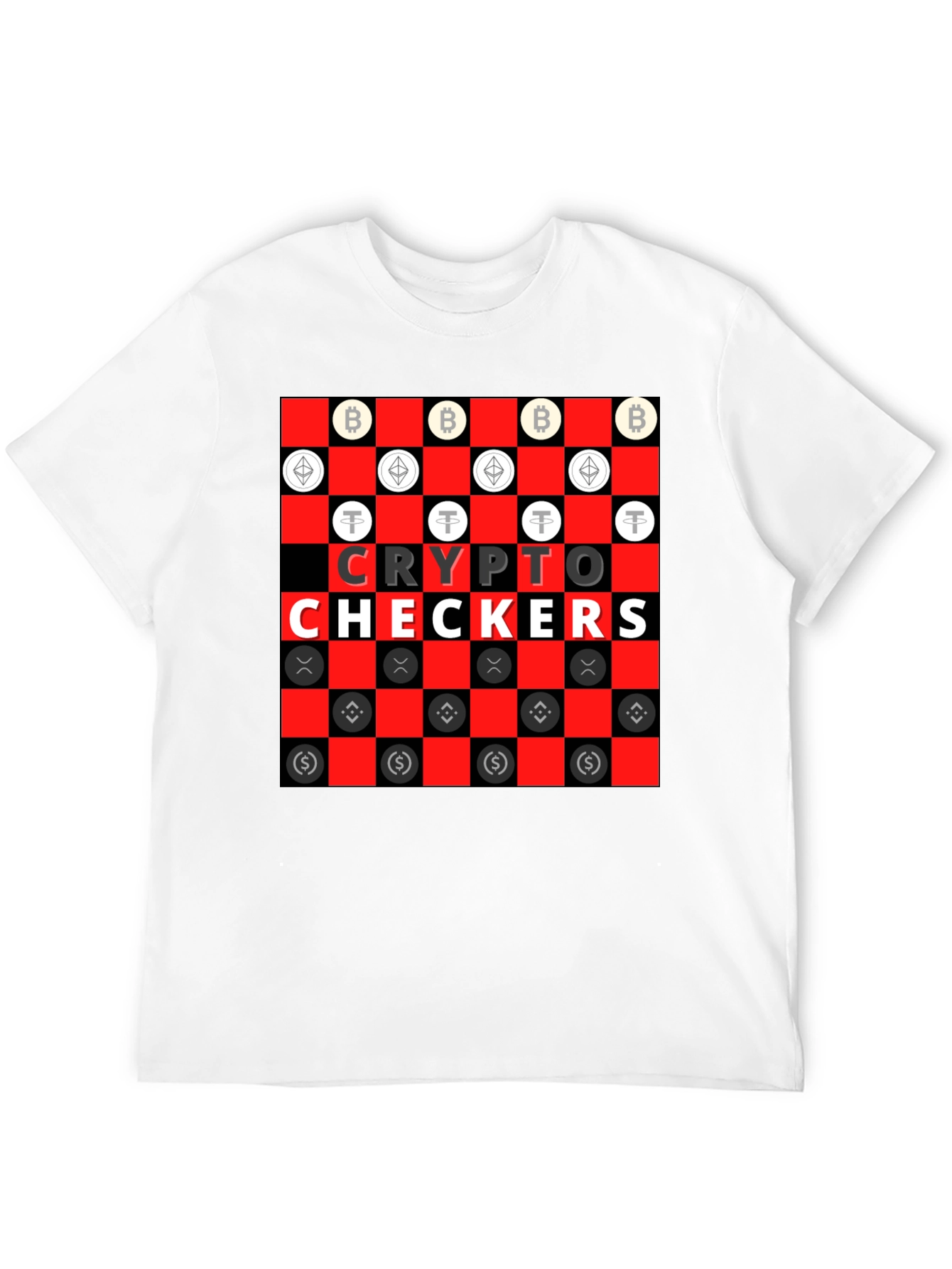 Crypto Checkers Graphic T-Shirt