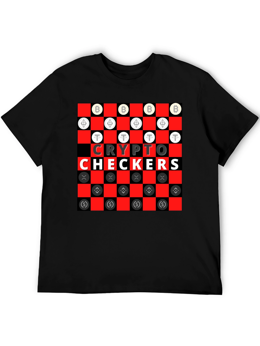 Crypto Checkers Graphic T-Shirt
