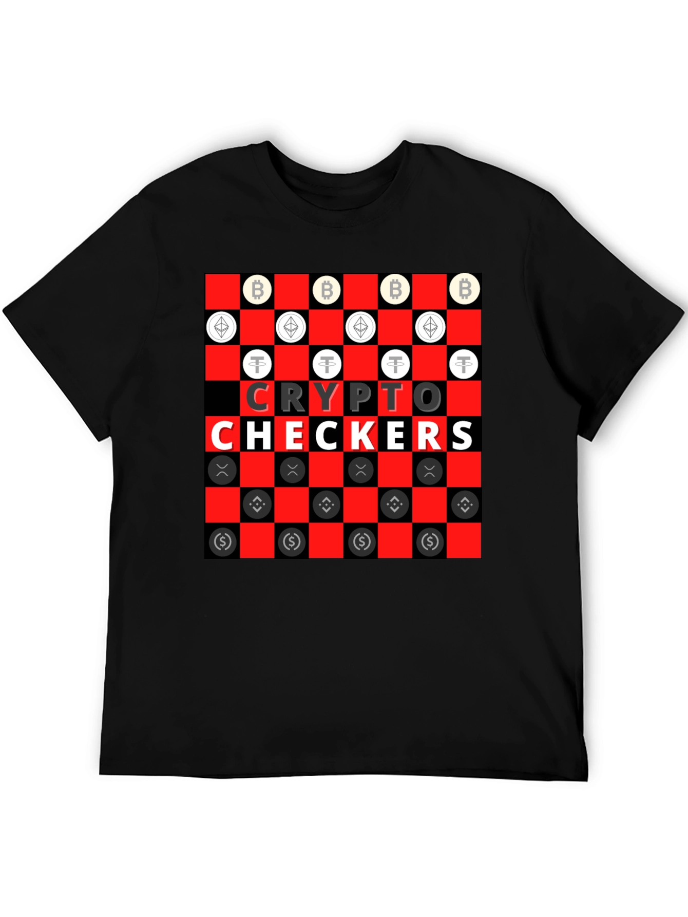 Crypto Checkers Graphic T-Shirt