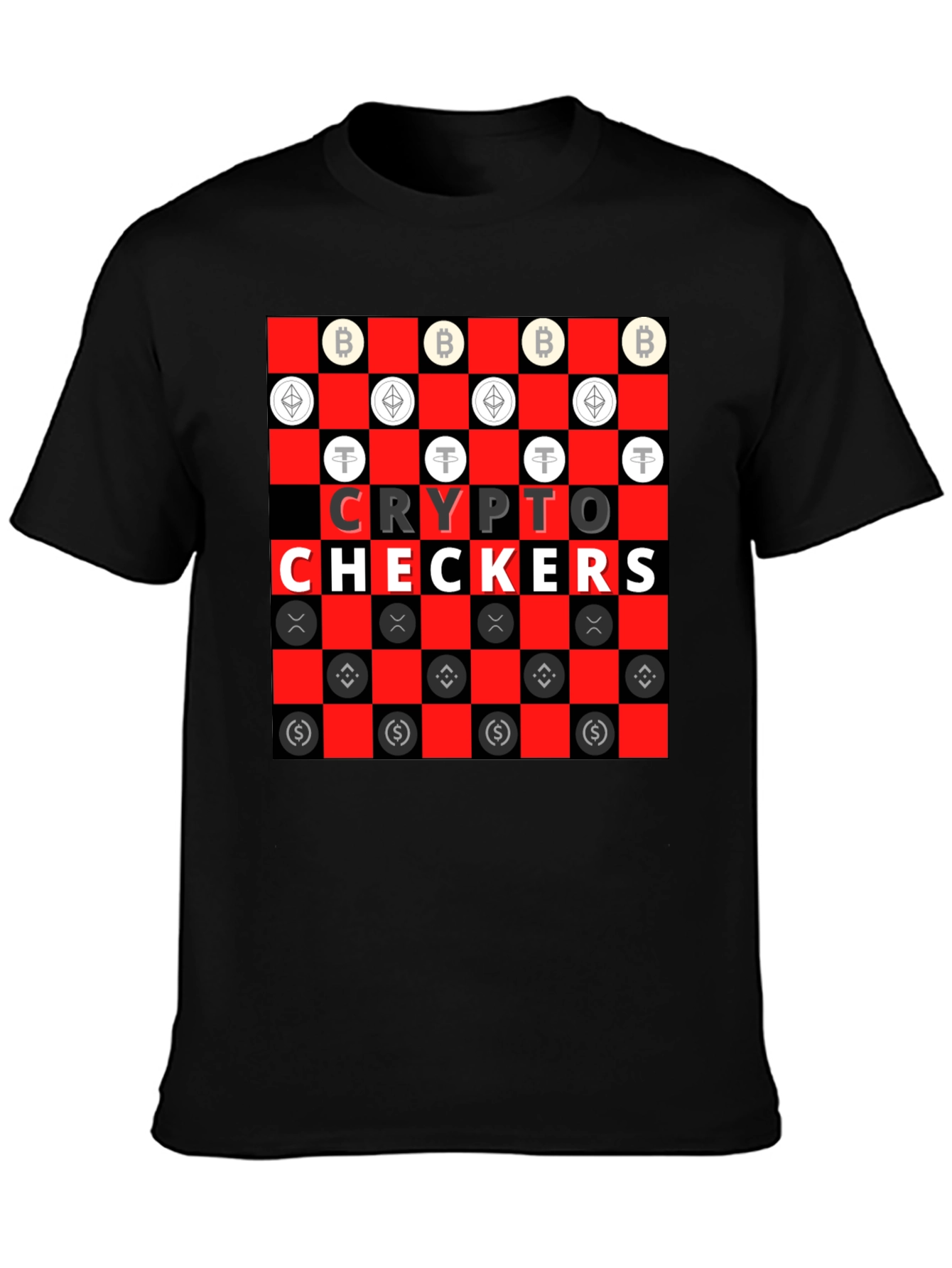 Crypto Checkers Graphic T-Shirt
