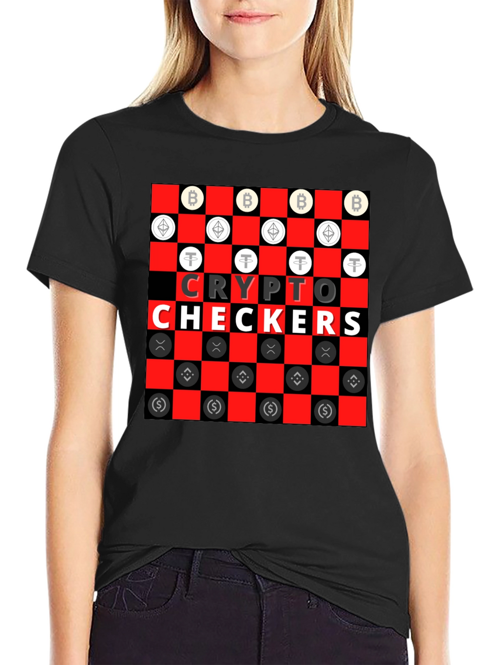 Crypto Checkers Graphic T-Shirt
