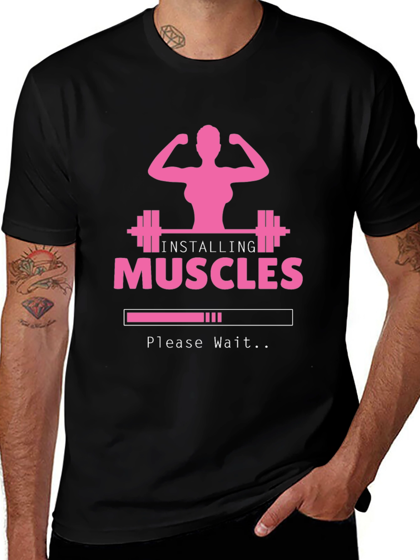 Installing Muscles Graphic Tee - Black