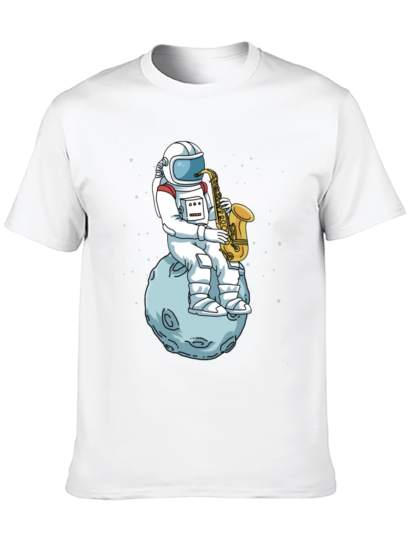 Astronaut Saxophone T-Shirt - Space Musician Tee