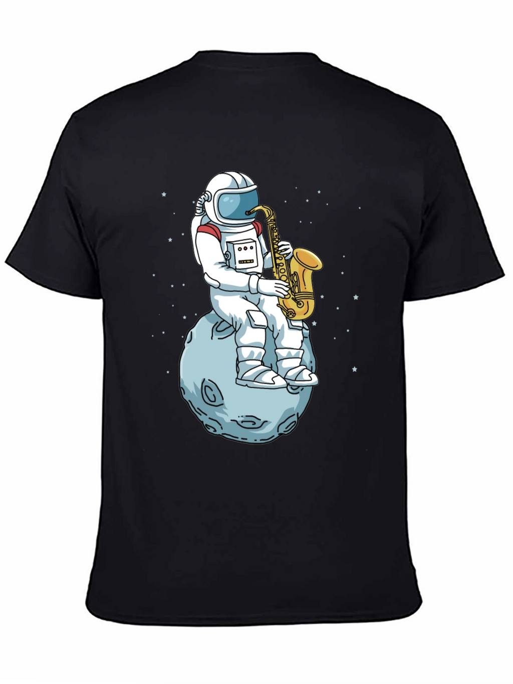 Astronaut Saxophone T-Shirt - Space Musician Tee