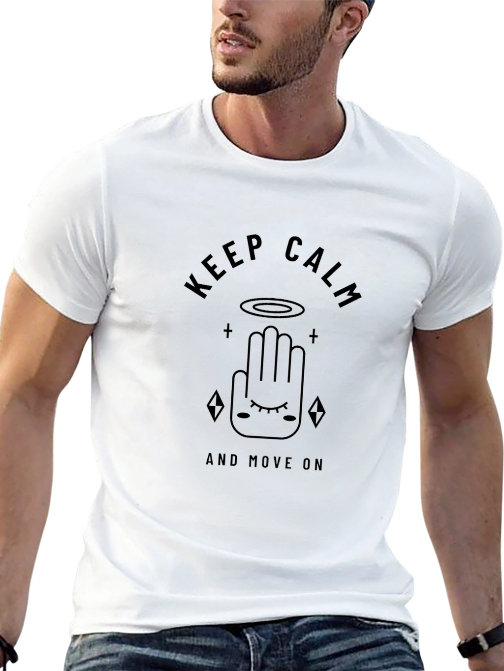 Keep Calm and Move On Graphic T-Shirt