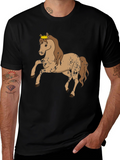 Horse Wearing Crown Graphic Tee