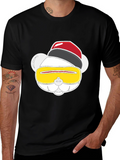 Funky Graphic Tee - Party Animal Bear Design