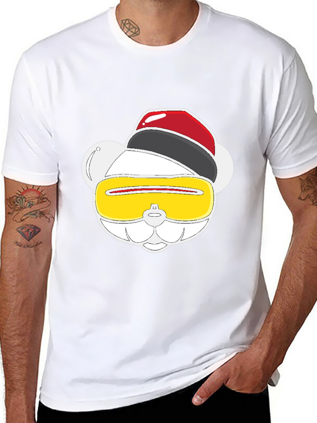 Funky Graphic Tee - Party Animal Bear Design