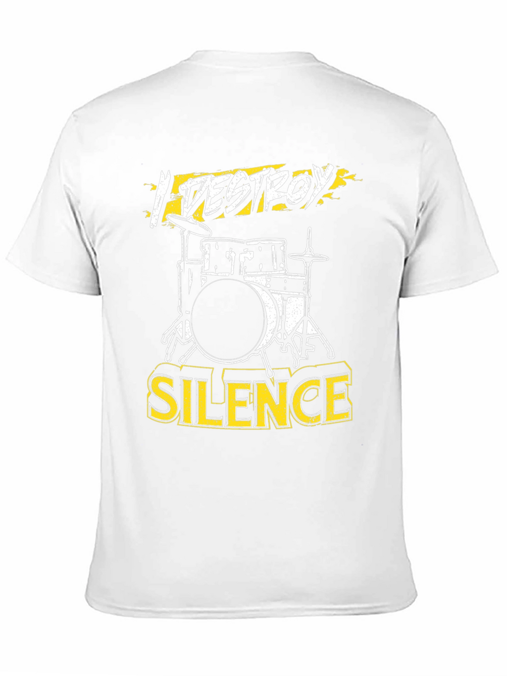 I Destroy Silence Drum Set Graphic Tee - Black