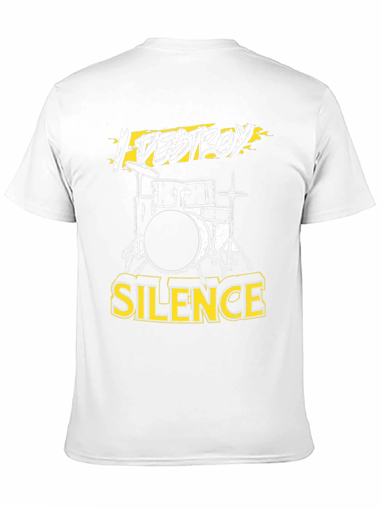 I Destroy Silence Drum Set Graphic Tee - Black