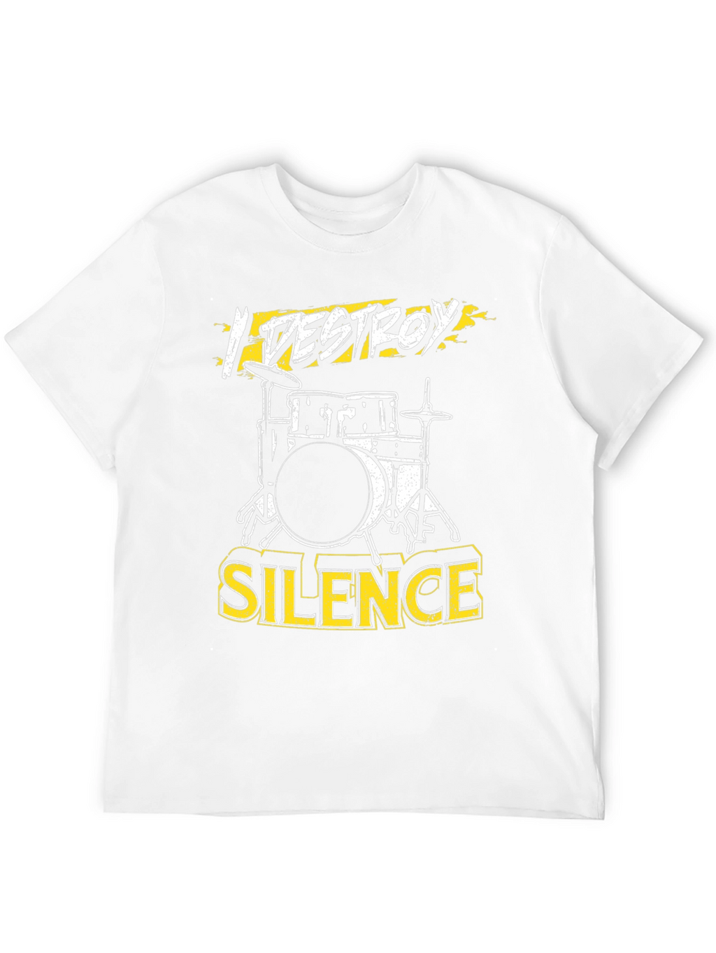 I Destroy Silence Drum Set Graphic Tee - Black