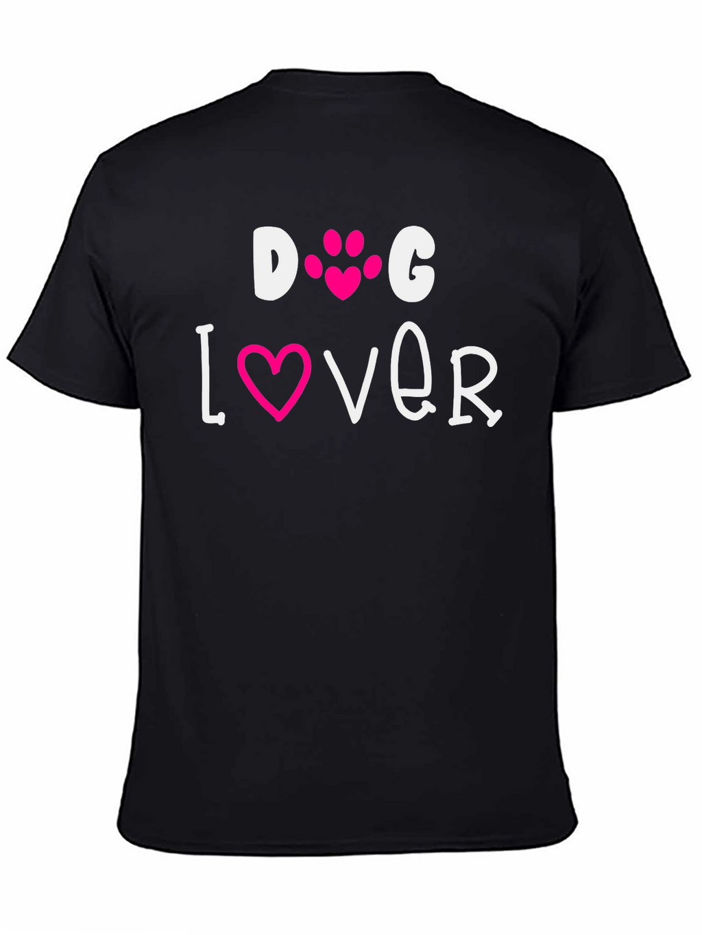 Dog Lover Tee - Pink Heart Paw Print